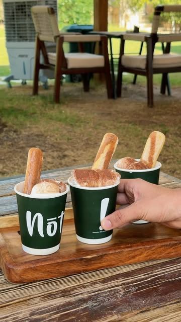 Soft serve shared in our café garden